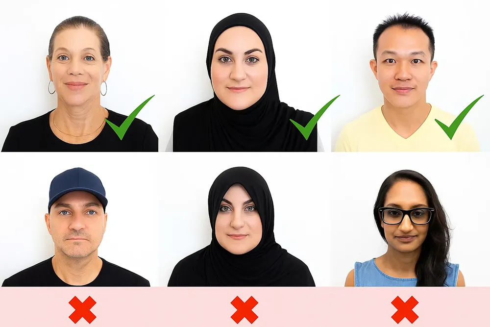 نمونه تصویر مناسب برای ثبت‌نام لاتاری آمریکا